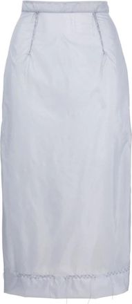 Maison Margiela Clear Blue Chiffon Rok - Dames - Midirokken - Blauw - XS - Chiffon - Rokken