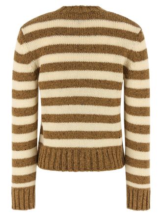 A.P.C. Striped Virgin Wool Sweater - Tan