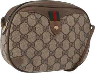 Gucci Pre-owned Vintage Schoudertas - Dames - Vintage Schoudertas - Beige - ONE Size - Leer - Vintage