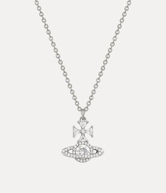 Vivienne Westwood Mila Pendant Necklace Silver Cubic Zirconia Women