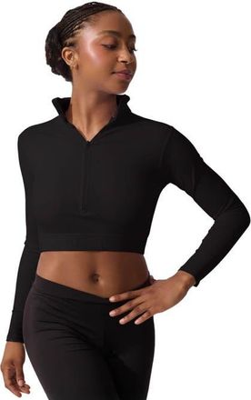 Capezio Turtleneck Long Sleeve Top in Black at Nordstrom, Size X-Small