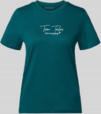 Tom Tailor Regular Fit T-Shirt aus Bio-Baumwoll-Mix in Dunkelgruen, Gr&ouml;&szlig;e XXXL