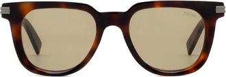 Ermenegildo Zegna square-frame sunglasses - Brown