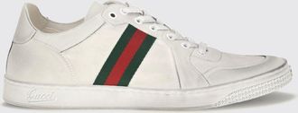 Gucci Sneakers basse Stretch in pelle con dettaglio Web ed effetto usurato