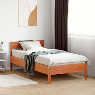 vidaXL Letto senza Materasso Marrone Cera 75x190 cm in Legno di Pino - Vidaxl