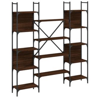 vidaXL Vidaxl - Estanter&iacute;a De Madera Ingenier&iacute;a Roble Ahumado 155,5x24x166,5 Cm