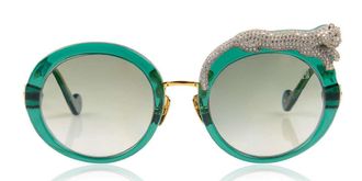 Anna-Karin Karlsson ROSE ET LA ROUE CRYSTAL Emerald Womens Sunglasses Green Size Standard