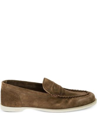 John Lobb suede loafers - men - Suede/Leather/Rubber - 7.5 - Brown