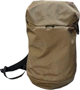 Generic Trendy Backpack Checkered Outdoor Mountaineering Waterproof Weight Loss Mens(Brown plaid)