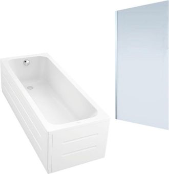 Duravit Ba&ntilde;era Derecha Duravit D-code 1700x700 Mm + Mampara De Ba&ntilde;era Recta Aurys Mist 1 Cromo