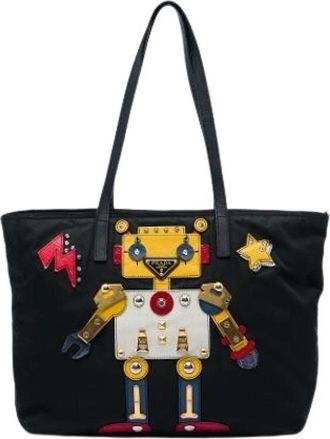 Prada Pre-owned Tote Bag - Dames - Vintage Shopper - Veelkleurig - ONE Size - Leer - Vintage