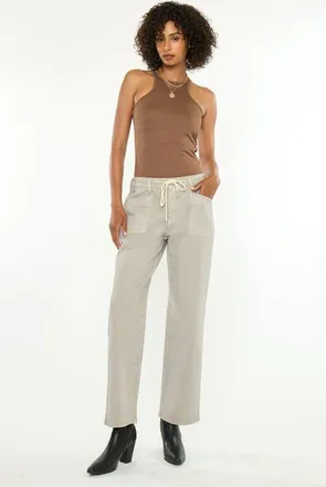 Kancan Lola Low Slung Baggy Jeans in Gray at Nordstrom, Size 30