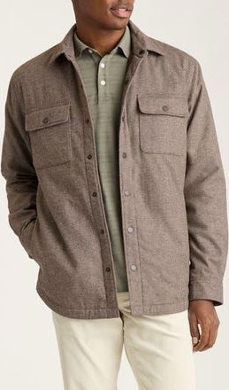 Bonobos Brushed Wool Blend Twill Shacket in Brown Twill at Nordstrom Rack, Size Xx-Large