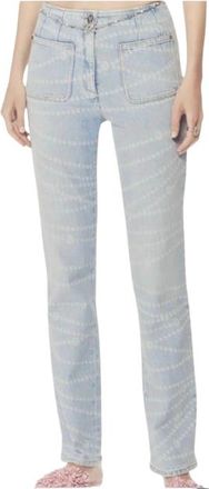 Chanel Printed Straight Jeans Size M