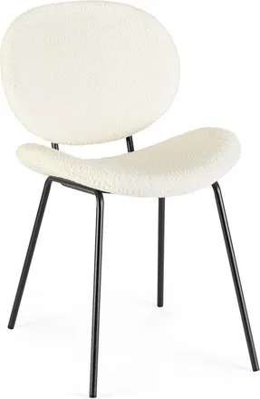 BIZZOTTO Design Stuhl Maddie - Boucl&eacute; Weiss