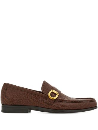 Ferragamo Mocassini Gancini con fibbia - Marrone