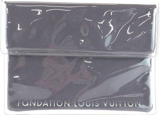 Louis Vuitton Grey Nylon Fondation Paris Clutch (Authentic Pre-Loved)