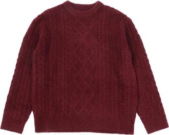Paolo Pecora Round-neck Knitwear, unisex, Red, Size: 12 Y Maglia Boy