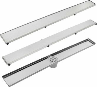 Dakota Canal De Ducha Slim Sifonada Inox 316l Duo Reversible - Varias Medidas (500 A 1000 Mm) Tama&ntilde;o: 70 Cm