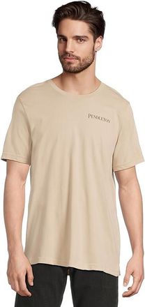 Pendleton Icon Logo Graphic T-Shirts Mens T Shirt Tan/Multi : XL, Cotton