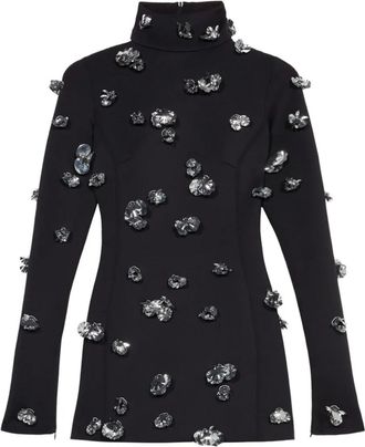 Blumarine Abito corto con decorazione - Nero