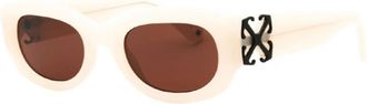 Off-white Ladies Black Oval Sunglasses OERI14EPALMER 6164