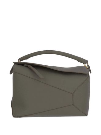 Loewe Borsa tote mini con logo goffrato - Verde