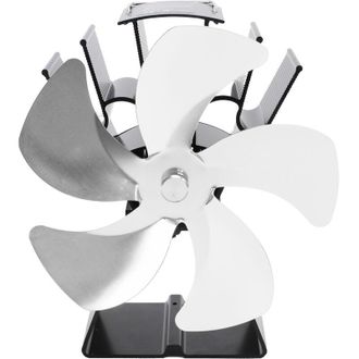 OEM Ventilador De Estufa De Le&ntilde;a De 5 Aspas, Base Trapezoidal Vertical, Alimentado Por Calor, Port&aacute;til, T&eacute;rmico, Para Uso Dom&eacute;stico Y En Campamentos - Pla
