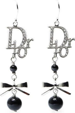 Dior 2000s logo drop 71earrings - Argento