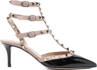 Valentino Garavani Black Rockstud Leather Pumps