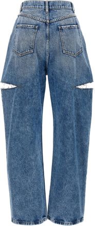 Maison Margiela Womens Blue Cotton Straight-Leg Jeans Clothing