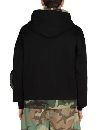 Dolce & Gabbana Camo-Patchwork Cotton Sweatshirt - Black