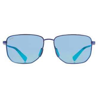 Maui Jim Lamalama Blue Square Mens Sunglasses MJ0652SA 003 61