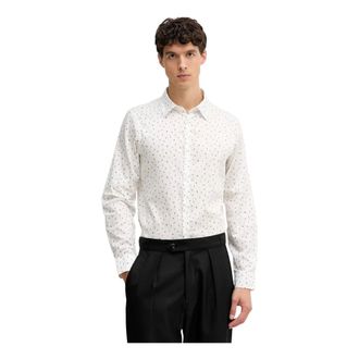 A|X Armani Exchange Camisa de Corte Regular con Logo de Letras - Shirts - Hombre - Blanco - M