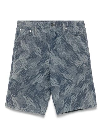 Daily Paper Clothing Shorts met camouflageprint - Blauw