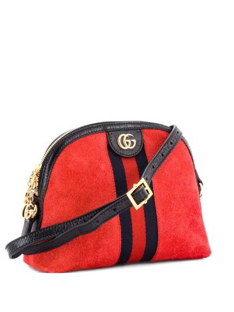 Gucci Ophidia Dome Shoulder Bag Suede Small crossbody bag - Red