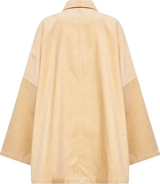 Toteme Womens Beige Corduroy Shirt Jacket Cotton Bomber