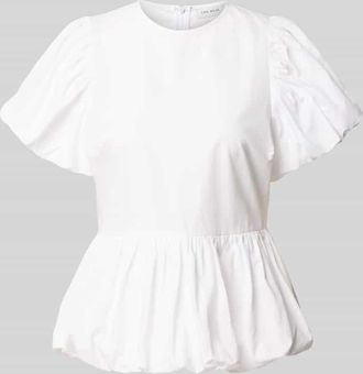Copenhagen Muse Blusenshirt mit Puff&auml;rmeln in Weiss, Gr&ouml;&szlig;e XL