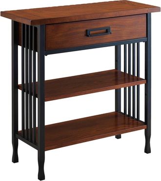Leick Home Ironcraft Bookcase With Drawer Storage