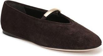 Favorite Daughter Maddie Mary Jane Ballet Flat in Coffee Suede at Nordstrom, Size 5.5