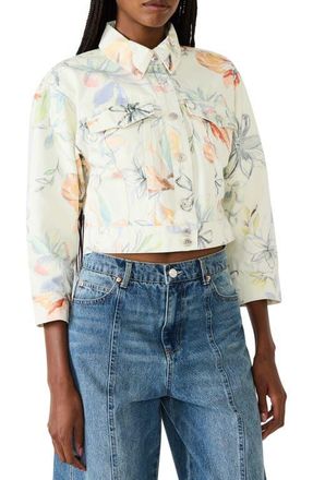 Steve Madden Raleigh Nonstretch Denim Jacket in Vintage Ivory at Nordstrom, Size X-Large