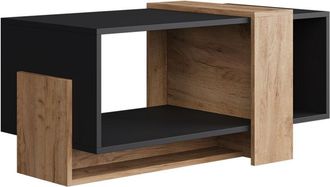 Vicco Mesa De Centro Aven, Antracita/roble Dorado, 91.8 X 49 Cm