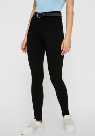 Pieces Jeggings PIECES PCHIGHSKIN WEAR JEGGINGS, Damen, Gr. XS, N-Gr, schwarz, Web, Obermaterial: 77% Viskose (LENZING), 20% Nylon, 3% Elasthan, unifarben, s