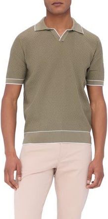 Bugatchi Tipped Johnny Collar Polo in Khaki at Nordstrom Rack, Size Xx-Large