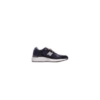 New Balance Sneakers, male, Blue, 7 1/2 UK, Blue Trainers Recommended Logo Suede