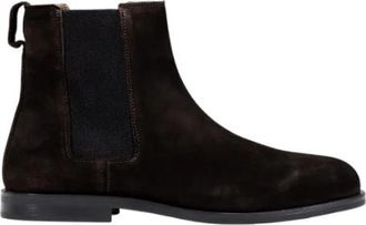 Calvin Klein Su&egrave;de Chelsea-laarzen met rubberen zool - Heren - Chelseaboots - Bruin - 44 EU - Su&egrave;de - Schoenen