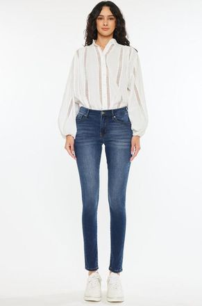 Kancan Madison Essentials Mid Rise Super Skinny in Medium Wash at Nordstrom, Size 29