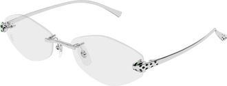 Cartier Glasses, unisex, Gray, Size: 56 MM Ct0637O Optical Frame