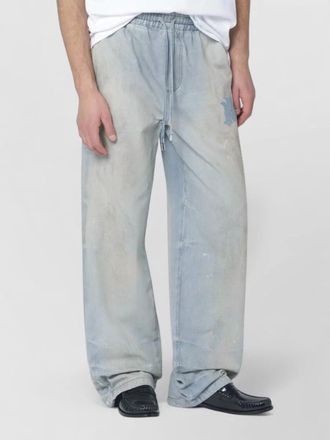 Amiri light wash wide leg distressed trousers