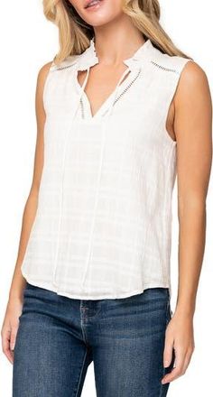 Gibsonlook Cameron Cotton Gauze Tank Top in White at Nordstrom Rack, Size Xx-Small